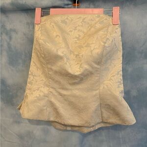 Vintage Caramia corset size 14 • gorgeous detailed fabric • zips in back